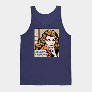 Comic Woman Was Sad Tank Top